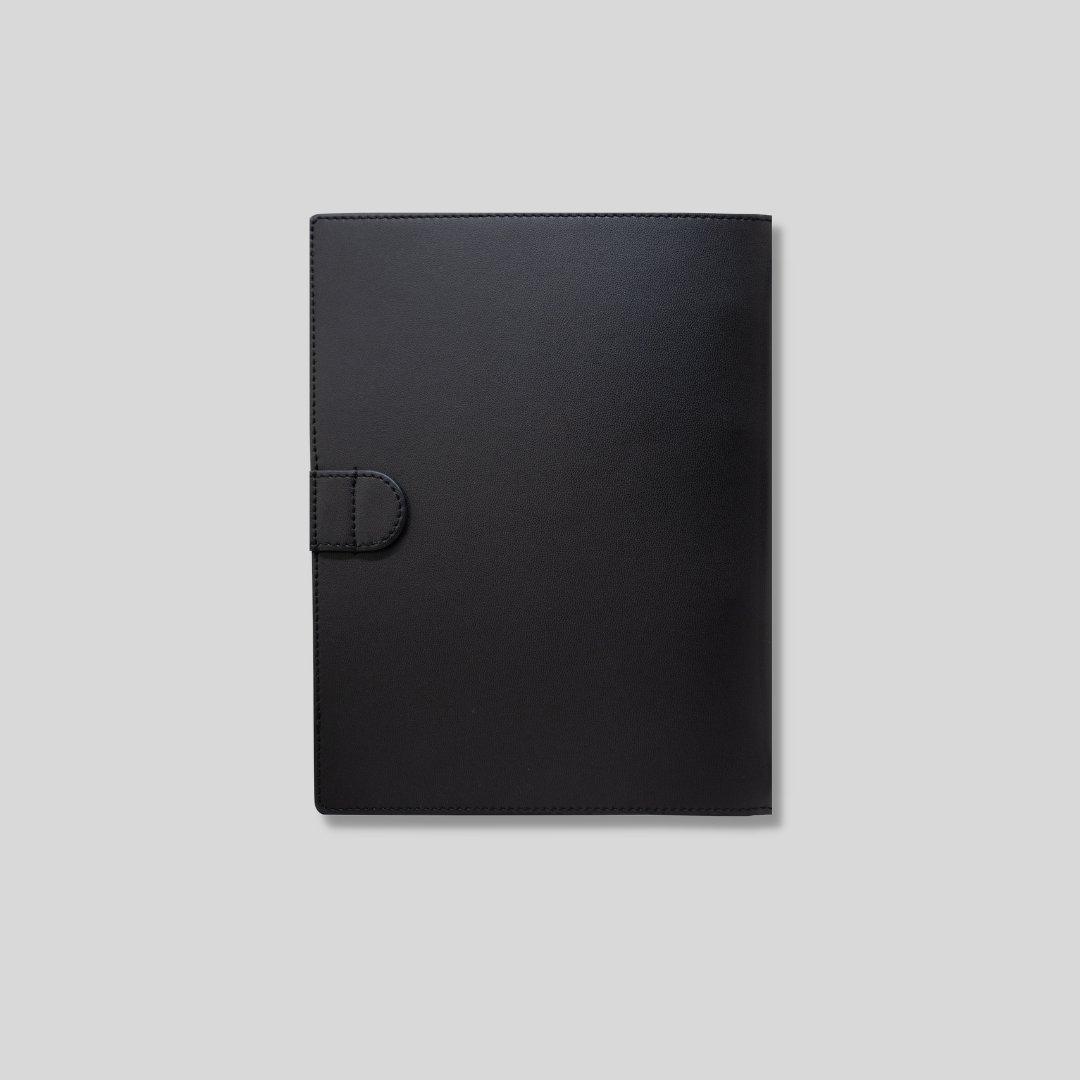 Carnet en cuir végétal de raisin - Noir