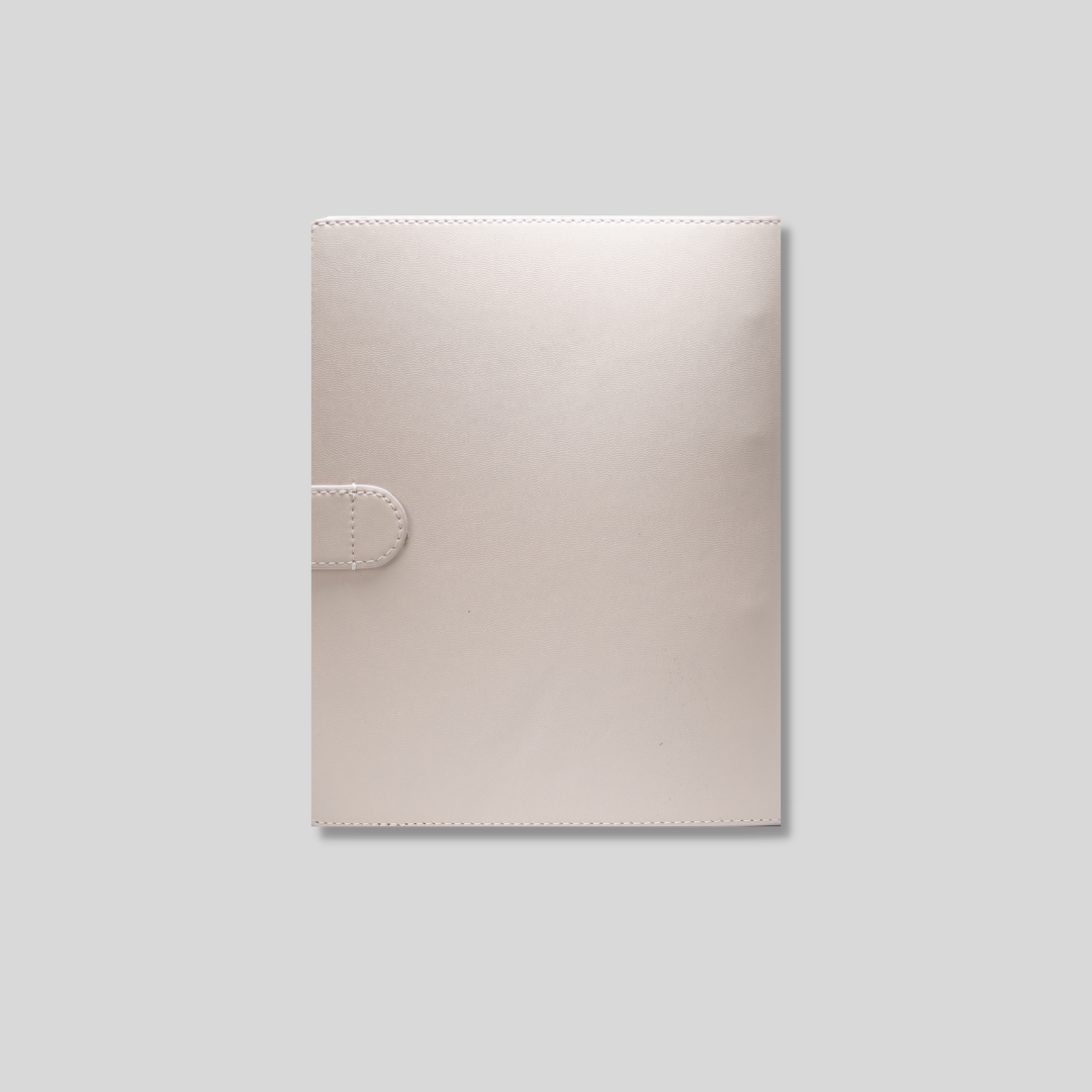 Carnet en cuir végétal de raisin - Blanc